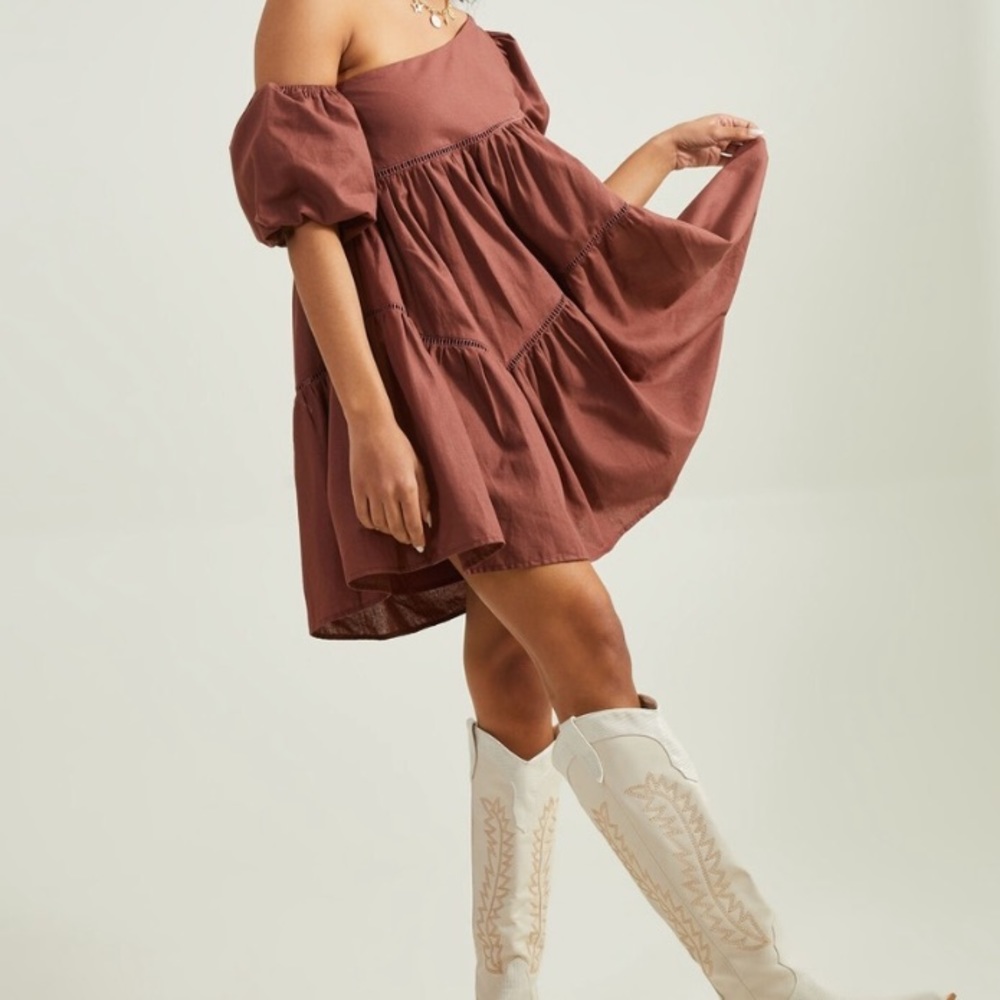 Altar’d State Hannah Off The Shoulder Dress Small